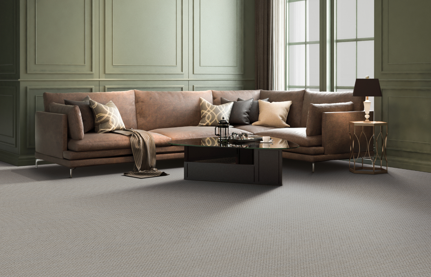 carpet flooring installation in living room in TX